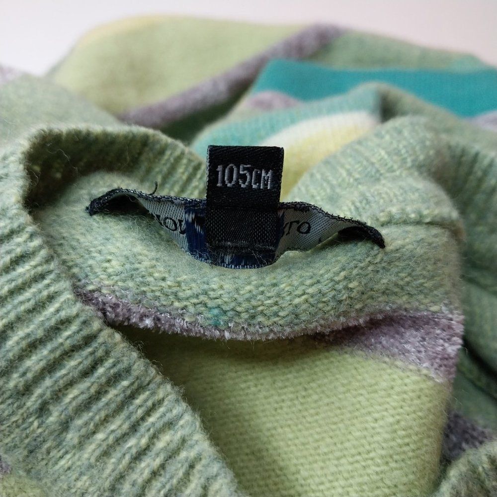 Monte Carlo Mens Striped Sweater Size 42 Green Wool Blend Casual Preppy - Picture 4 of 10